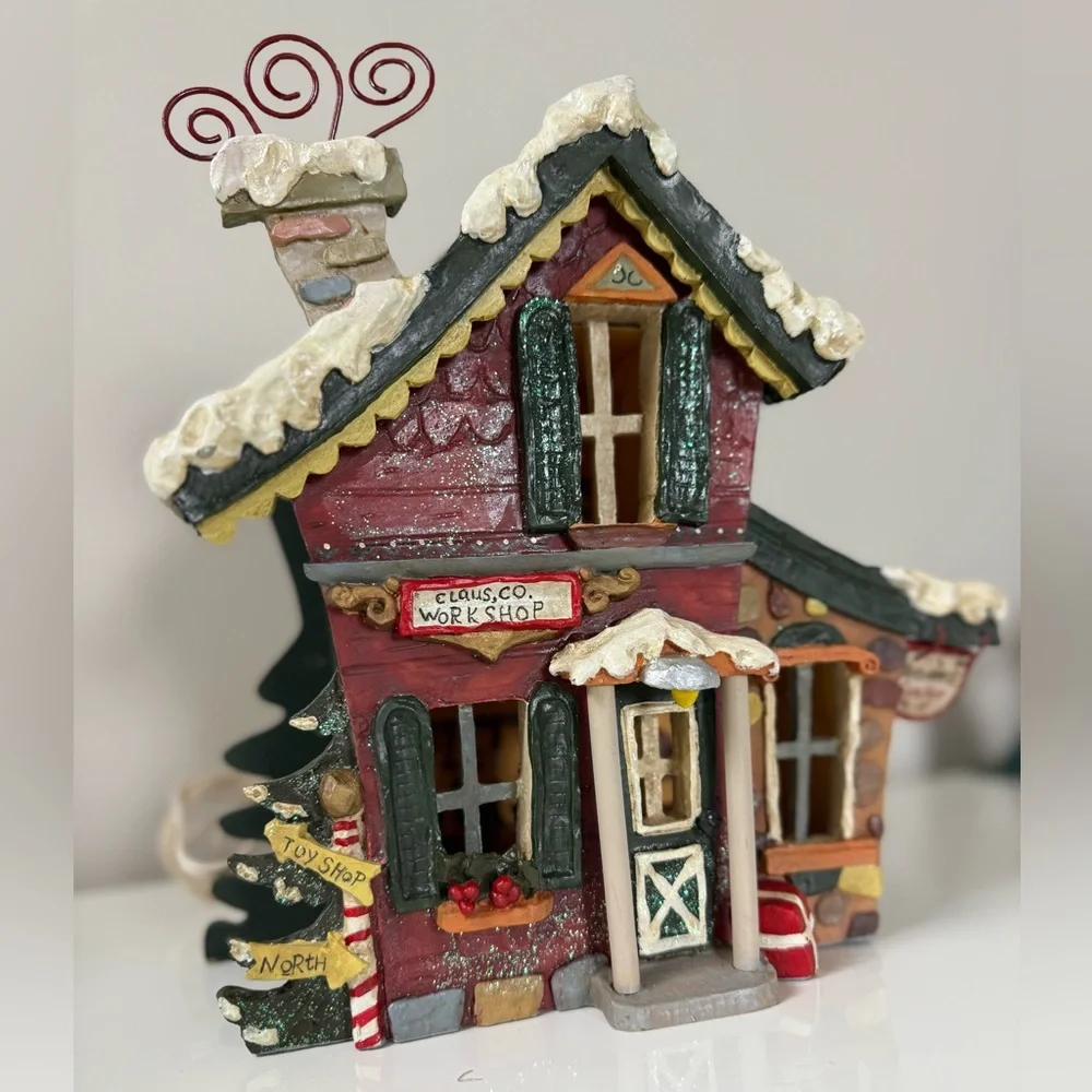 Kurt S. Adler Snowtown Village Claus‎ & Co. Workshop Lighted House